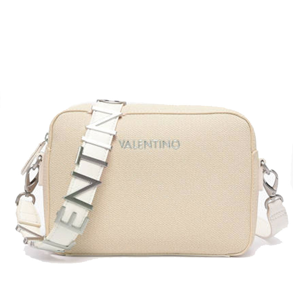Borsa Donna a Tracolla VALENTINO BAGS linea Alexia Summer Colore Naturale - Bianco Chiusa con Zip