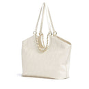 Women's Ecru Shoulder Tote Bag VALENTINO BAGS Crystelle