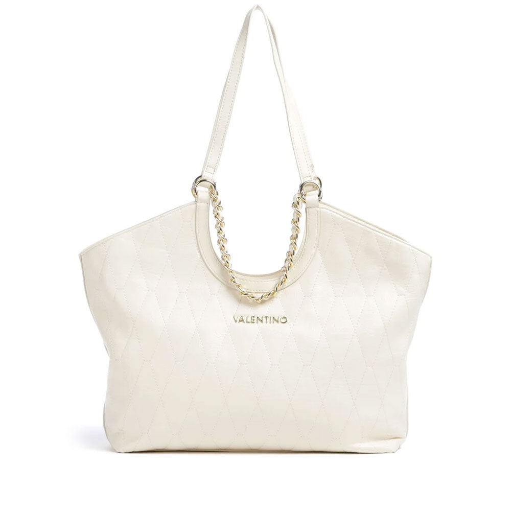 Borsa Donna Shopper a Spalla VALENTINO BAGS linea Crystelle Colore Ecru