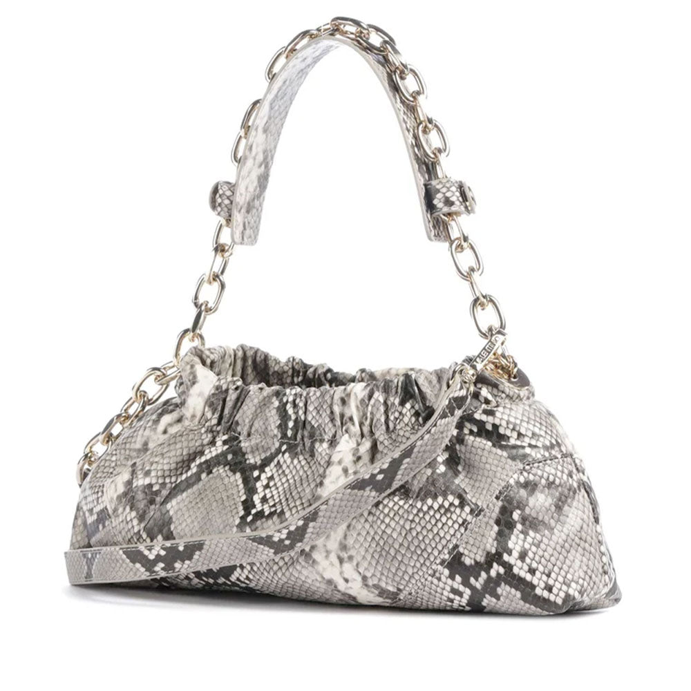 Borsa Donna a Spalla con Tracolla VALENTINO BAGS linea Lumira Colore Pitone - Roccia