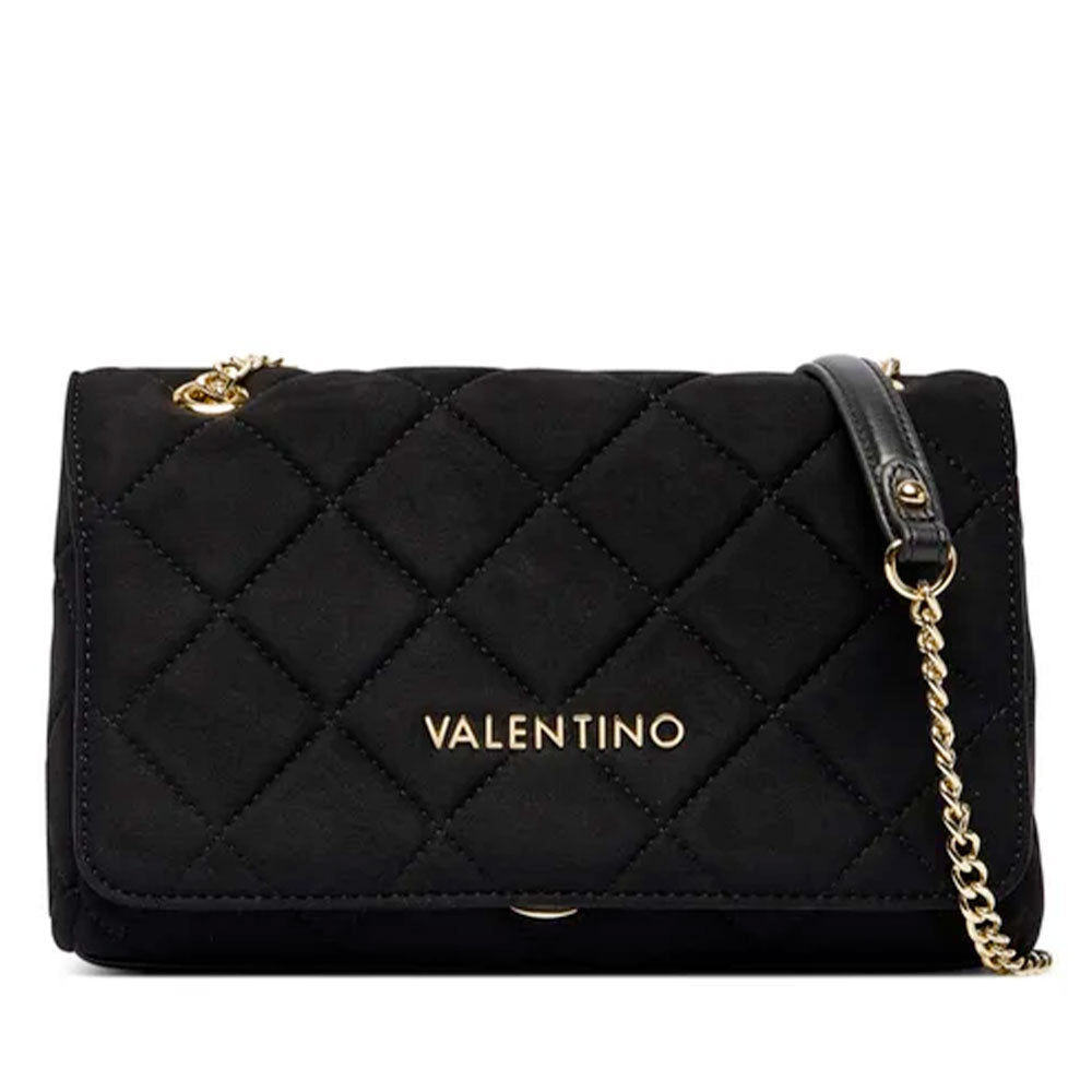 Borsa Donna a Tracolla Media VALENTINO BAGS linea Ocarina Suede Colore Nero