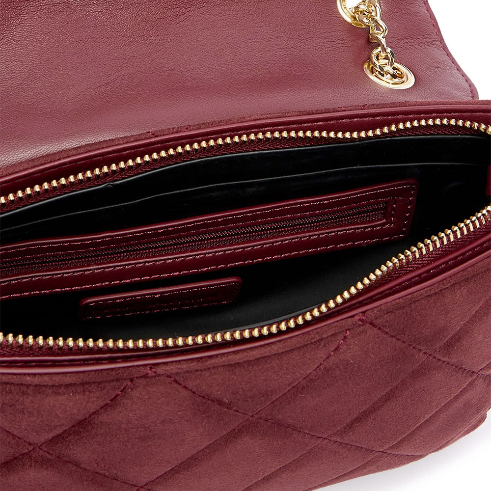 Women's Medium Burgundy Crossbody Bag VALENTINO BAGS Ocarina Suede