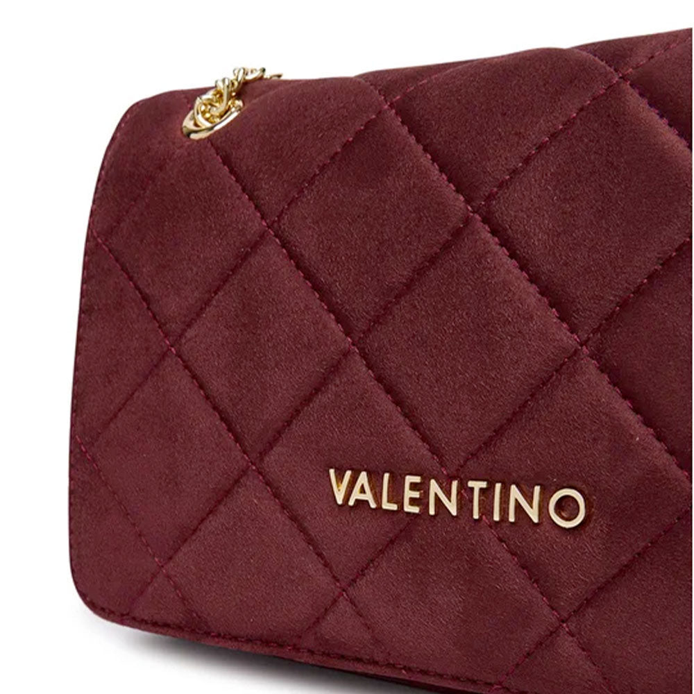 Women's Medium Burgundy Crossbody Bag VALENTINO BAGS Ocarina Suede