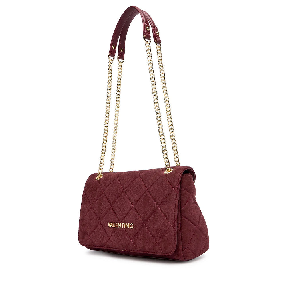 Women's Medium Burgundy Crossbody Bag VALENTINO BAGS Ocarina Suede