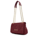 Women's Medium Burgundy Crossbody Bag VALENTINO BAGS Ocarina Suede