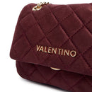 Damen-Umhängetasche VALENTINO BAGS Modell Ocarina Suede in Bordeaux - VBSA9B05