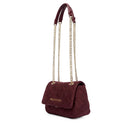 Damen-Umhängetasche VALENTINO BAGS Modell Ocarina Suede in Bordeaux - VBSA9B05