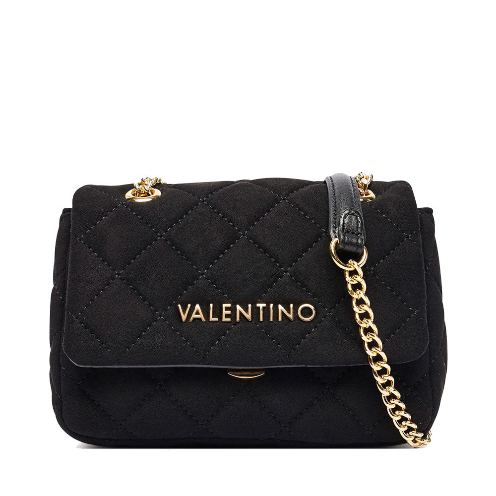 Borsa Donna a Tracolla VALENTINO BAGS linea Ocarina Suede Colore Nero - VBSA905