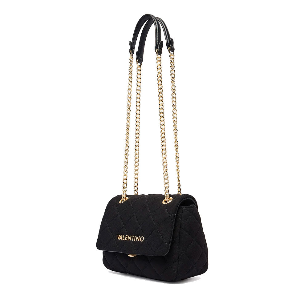 Borsa Donna a Tracolla VALENTINO BAGS linea Ocarina Suede Colore Nero - VBSA905