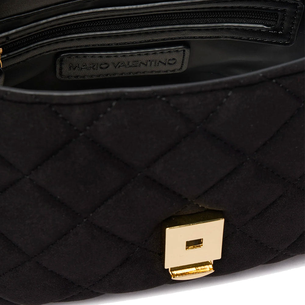 Borsa Donna a Tracolla VALENTINO BAGS linea Ocarina Suede Colore Nero - VBSA905