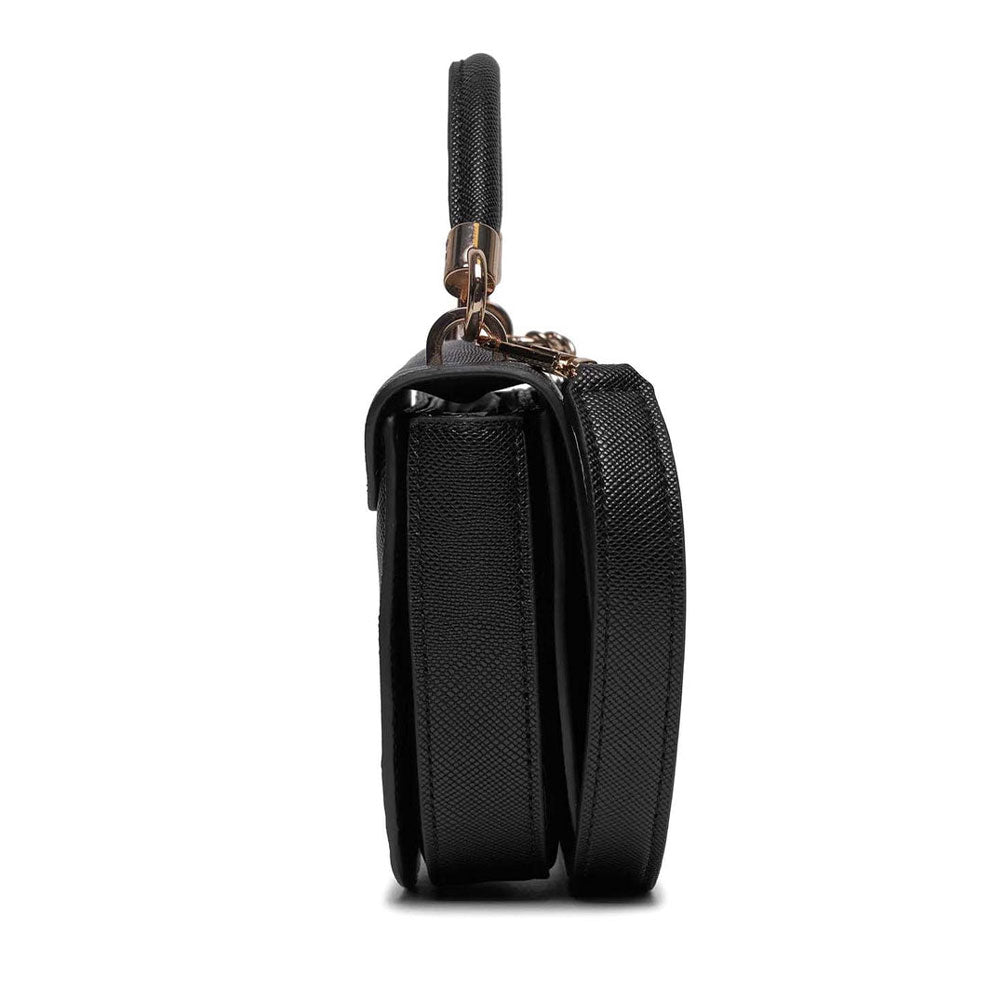 GUESS Damenhandtasche Gizele Mini Line, Schwarz