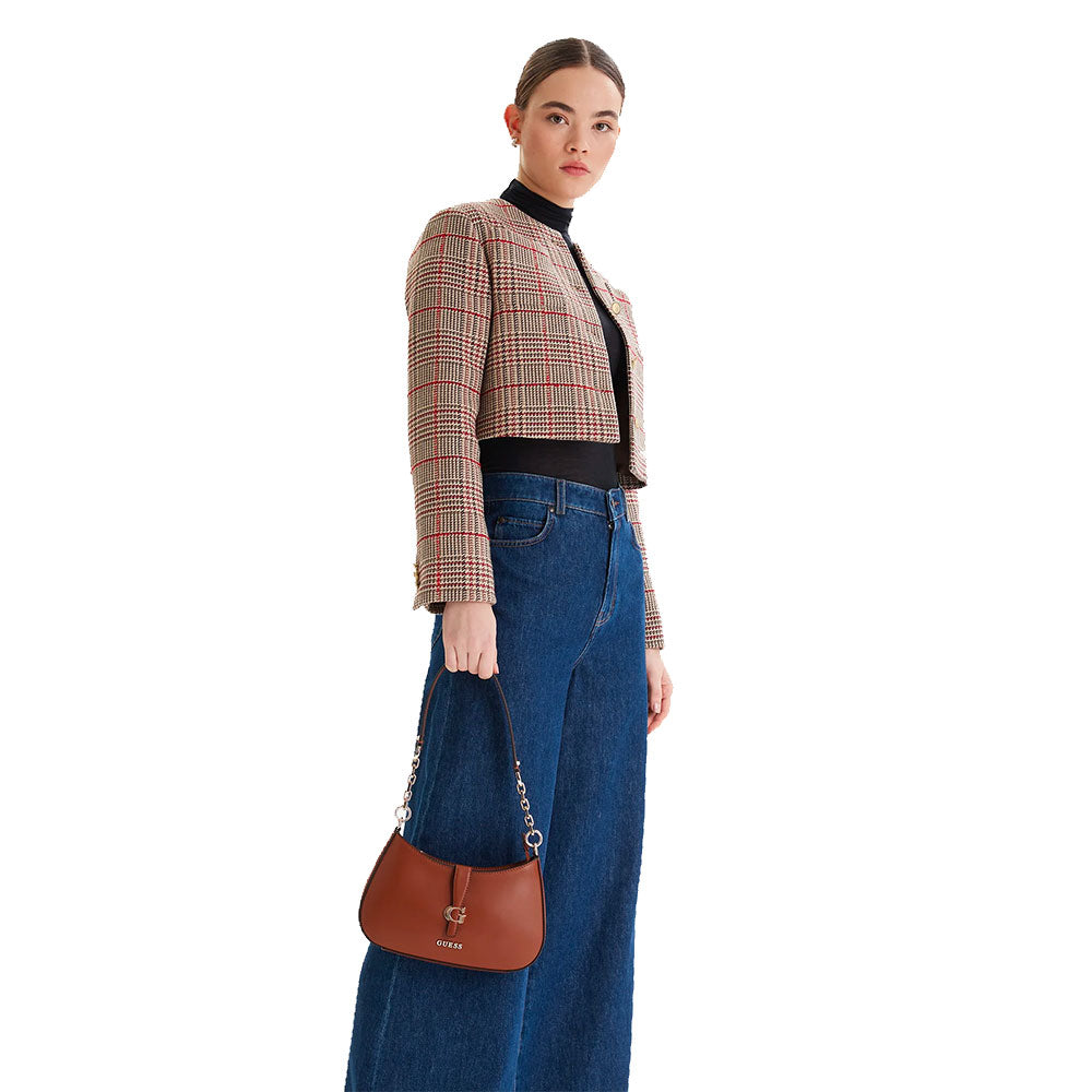 Borsa Donna a Spalla GUESS Linea Carrie Colore Cuoio