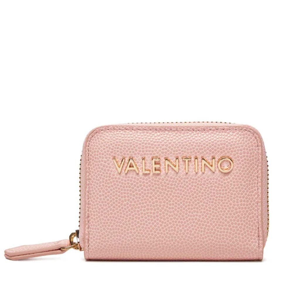 Portafoglio Piccolo Donna VALENTINO BAGS Chiuso con Zip Linea Divina Colore Cipria