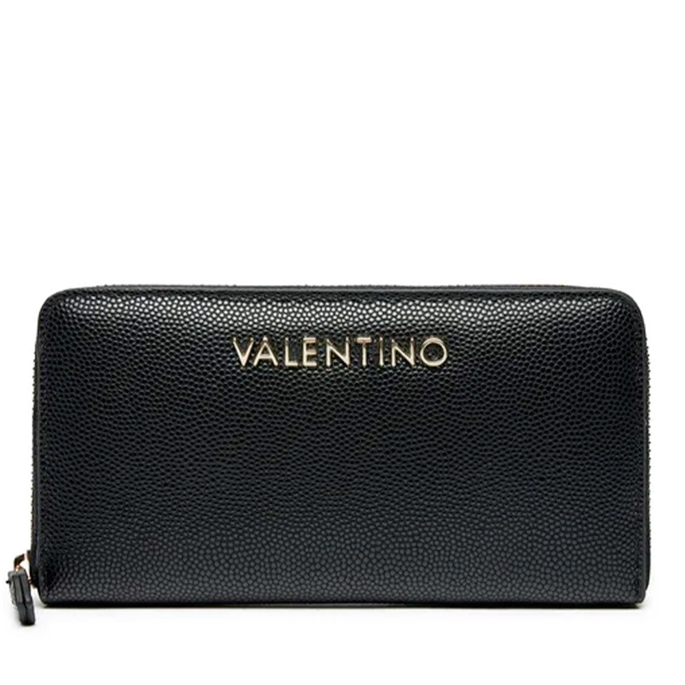 Portafoglio Donna VALENTINO BAGS Chiuso con Zip Linea Divina Colore Nero - Gold