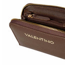 Women's Small Dark Brown Zip-Around Wallet VALENTINO BAGS Alexia
