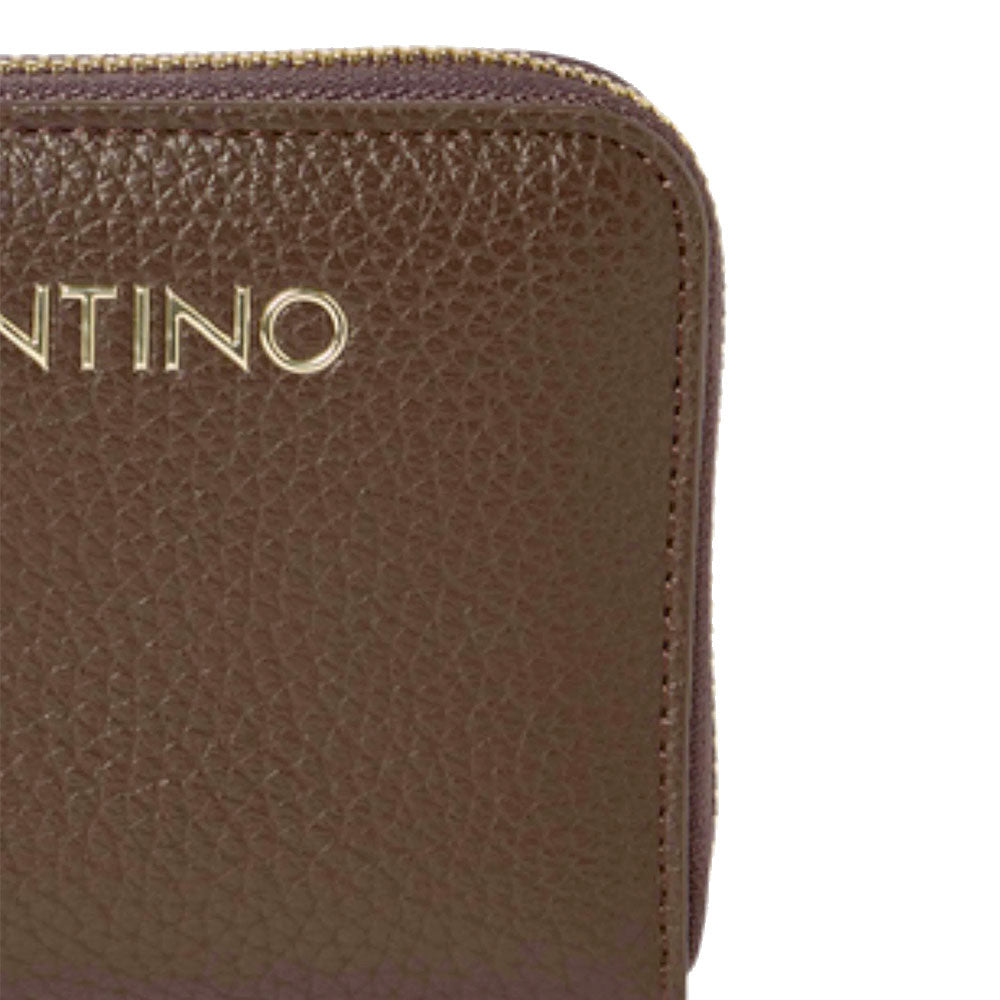Women's Small Dark Brown Zip-Around Wallet VALENTINO BAGS Alexia