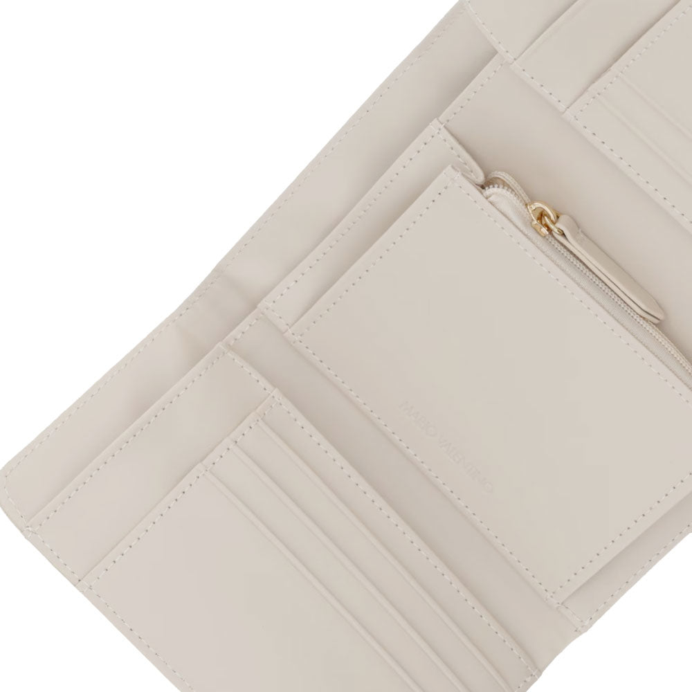Portafoglio Donna VALENTINO BAGS Linea Brixton Colore Ecru Chiuso con Bottone