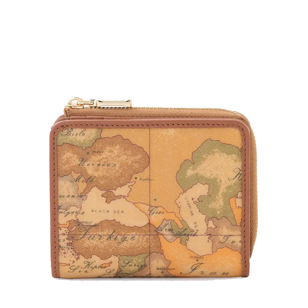 Portafoglio Piccolo con Zip e Bottone 1A Classe Alviero Martini stampa Geo Classic W081