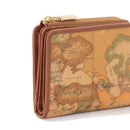 Portafoglio Piccolo con Zip e Bottone 1A Classe Alviero Martini stampa Geo Classic W081