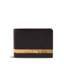 Portafoglio Uomo con Portamonete 1A Classe Alviero Martini in Pelle Nera con Inserto Geo Classic W143