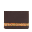 Portafoglio Uomo con Portamonete 1A Classe Alviero Martini in Pelle Marrone con Inserto Geo Classic W143