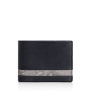 Portafoglio Uomo con Pattina e Portamonete 1A Classe Alviero Martini in Pelle Nera con Inserto Geo Dark W150
