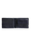 Portafoglio Uomo con Pattina e Portamonete 1A Classe Alviero Martini in Pelle Nera con Inserto Geo Dark W150