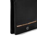 Portafoglio Piccolo con Portamonete 1A Classe Alviero Martini in Pelle Nera con Inserto Geo Classic W152