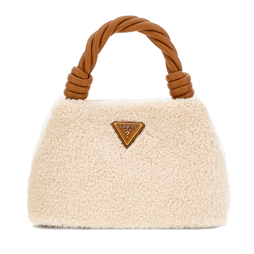 Borsa Donna Mini a Mano GUESS Linea Shaida colore Natural - Cognac