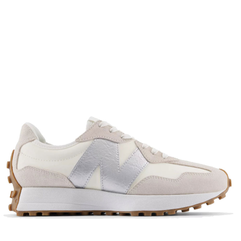 Sneakers Donna NEW BALANCE 327 in Suede e Pelle colore Angora Silver Metallic