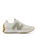 Sneakers Donna NEW BALANCE 327 in Suede e Nylon colore Linen Sea Salt e Olivine