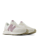 Scarpe Donna NEW BALANCE Sneakers 327 in Suede e Pelle colore Sea Salt Off White e Purple