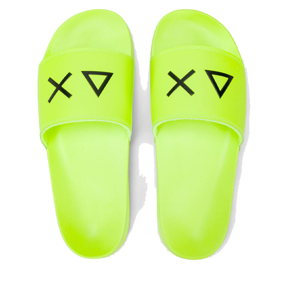 Ciabatte da Uomo Sun68 Linea Slippers Logo Colore Giallo Fluo - X36110