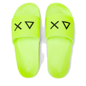 Ciabatte da Uomo Sun68 Linea Slippers Logo Colore Giallo Fluo - X36110