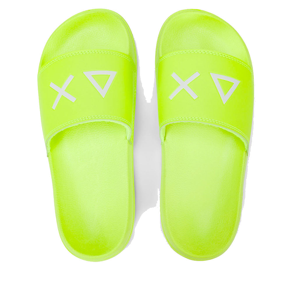 Ciabatte da Donna Sun68 Linea Slippers Logo Colore Giallo Fluo - X36210