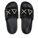 Ciabatte da Donna Sun68 Linea Slippers Strass Logo Colore Nero - X36211