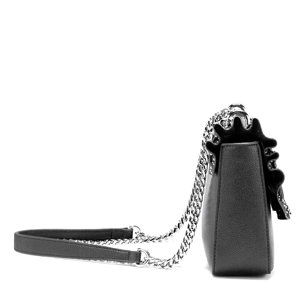 Borsa Donna a Spalla e Tracolla CULT linea Yoko Nera con Volant