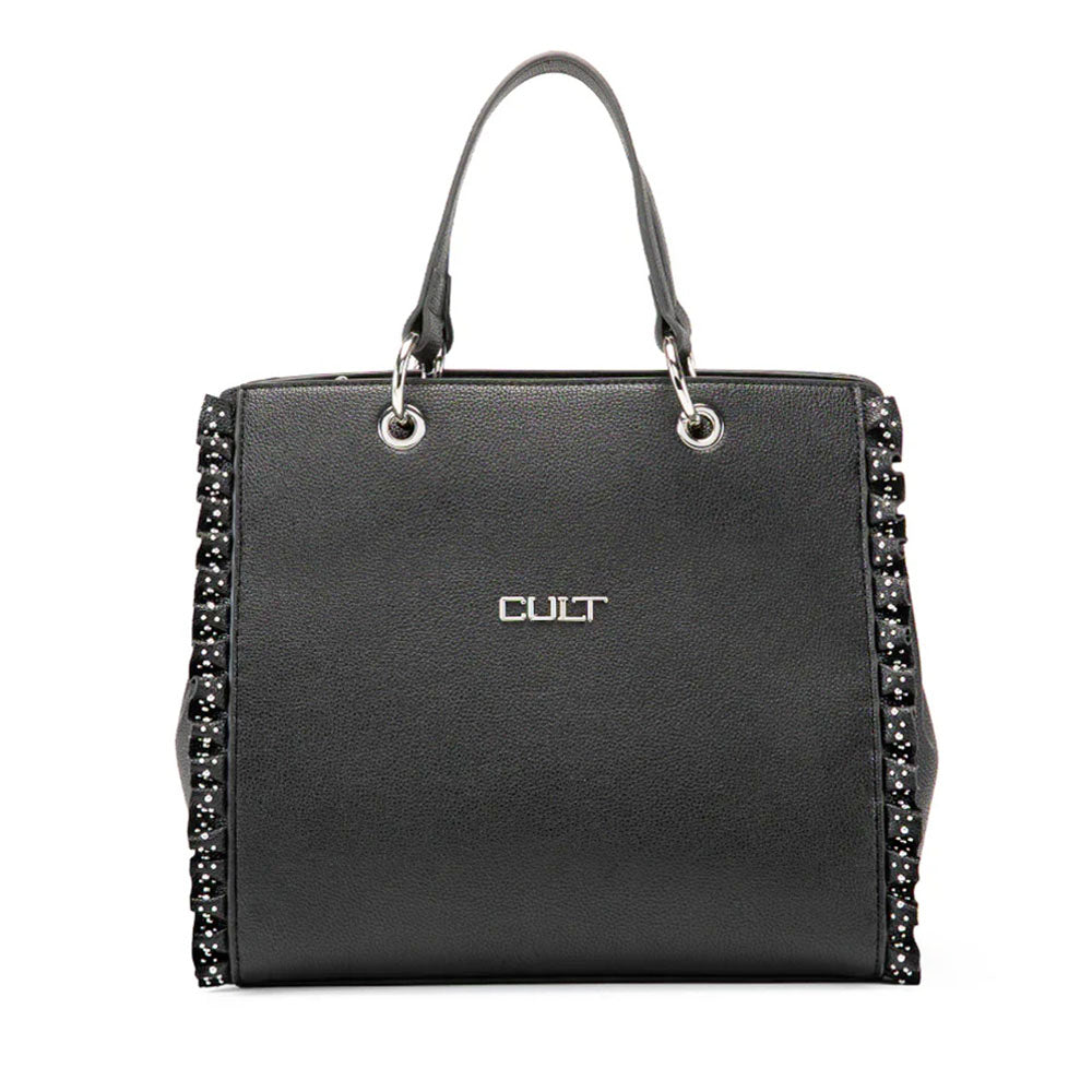 Borsa Donna a Mano CULT linea Yoko Nera con Volant