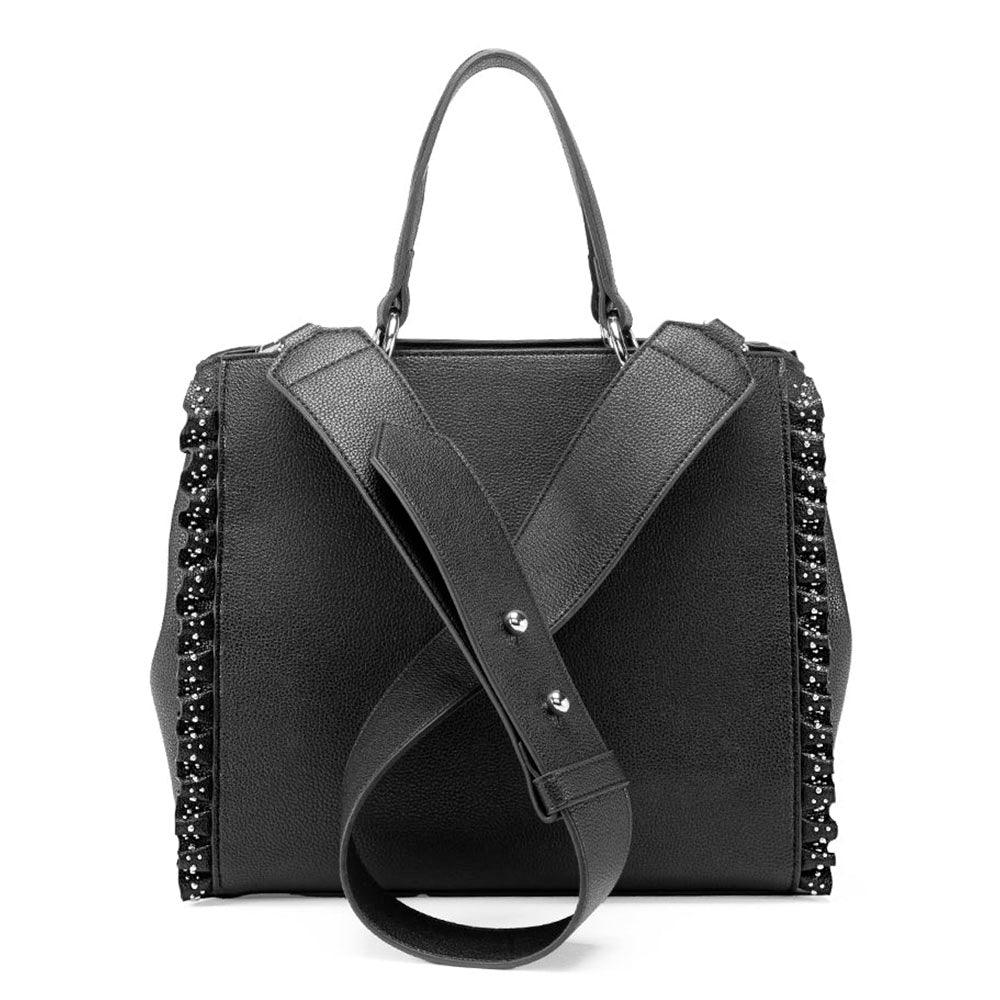 Borsa Donna a Mano CULT linea Yoko Nera con Volant