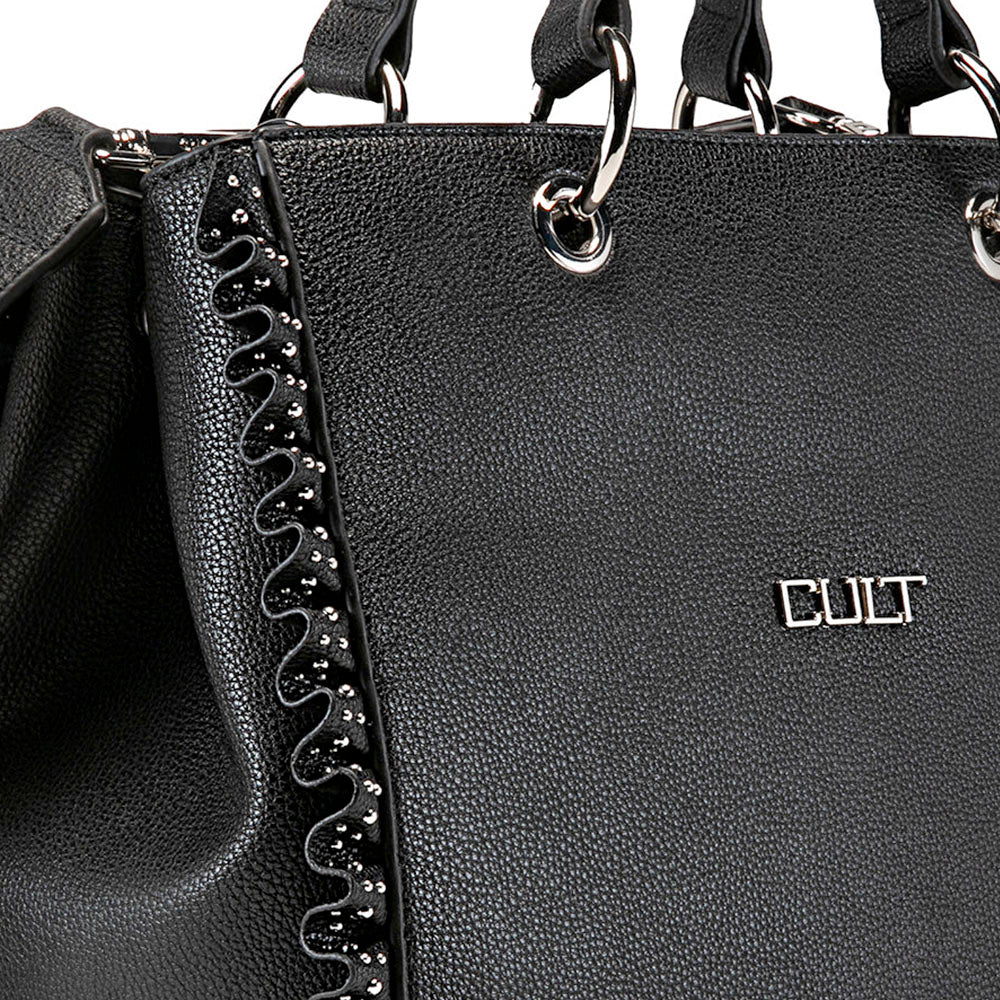 Borsa Donna a Mano CULT linea Yoko Nera con Volant