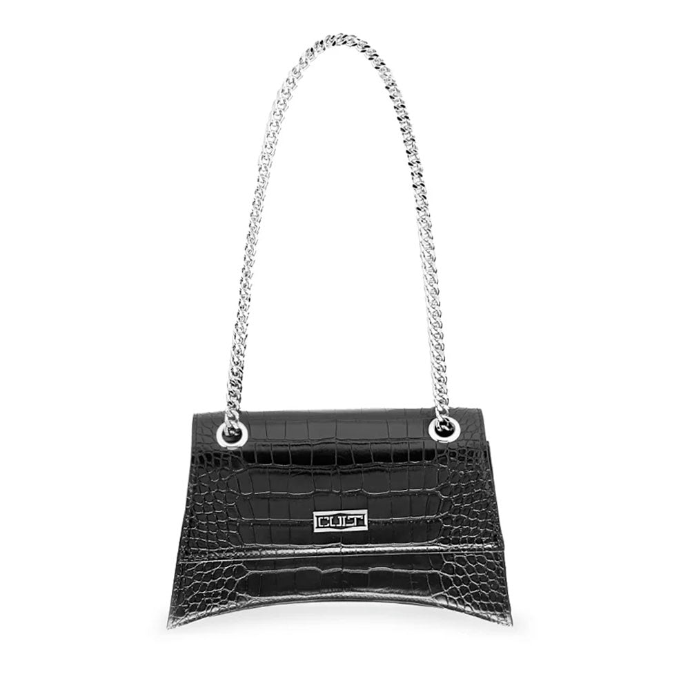 Borsa Donna a Spalla e Tracolla CULT linea Gwen stampa Cocco Nera