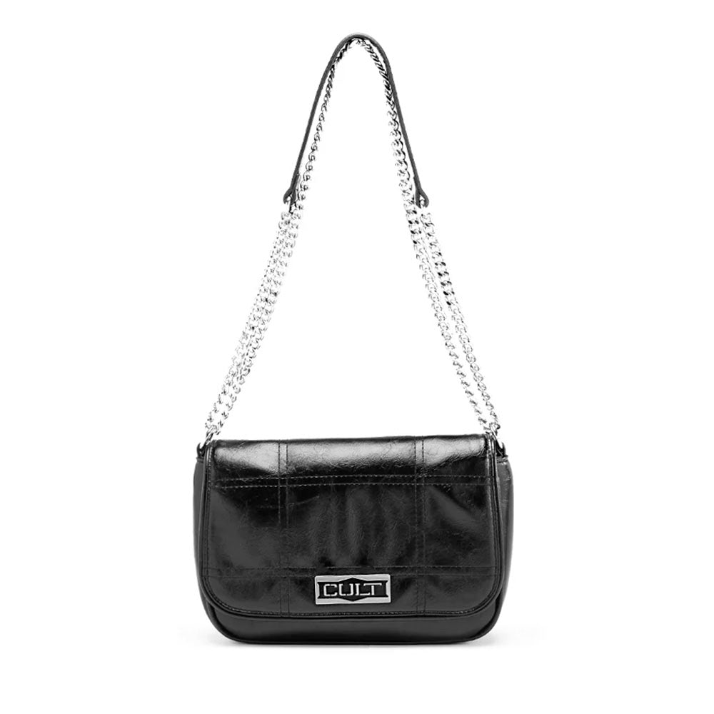 Borsa Donna a Spalla e Tracolla CULT linea Katy Lucida Nera