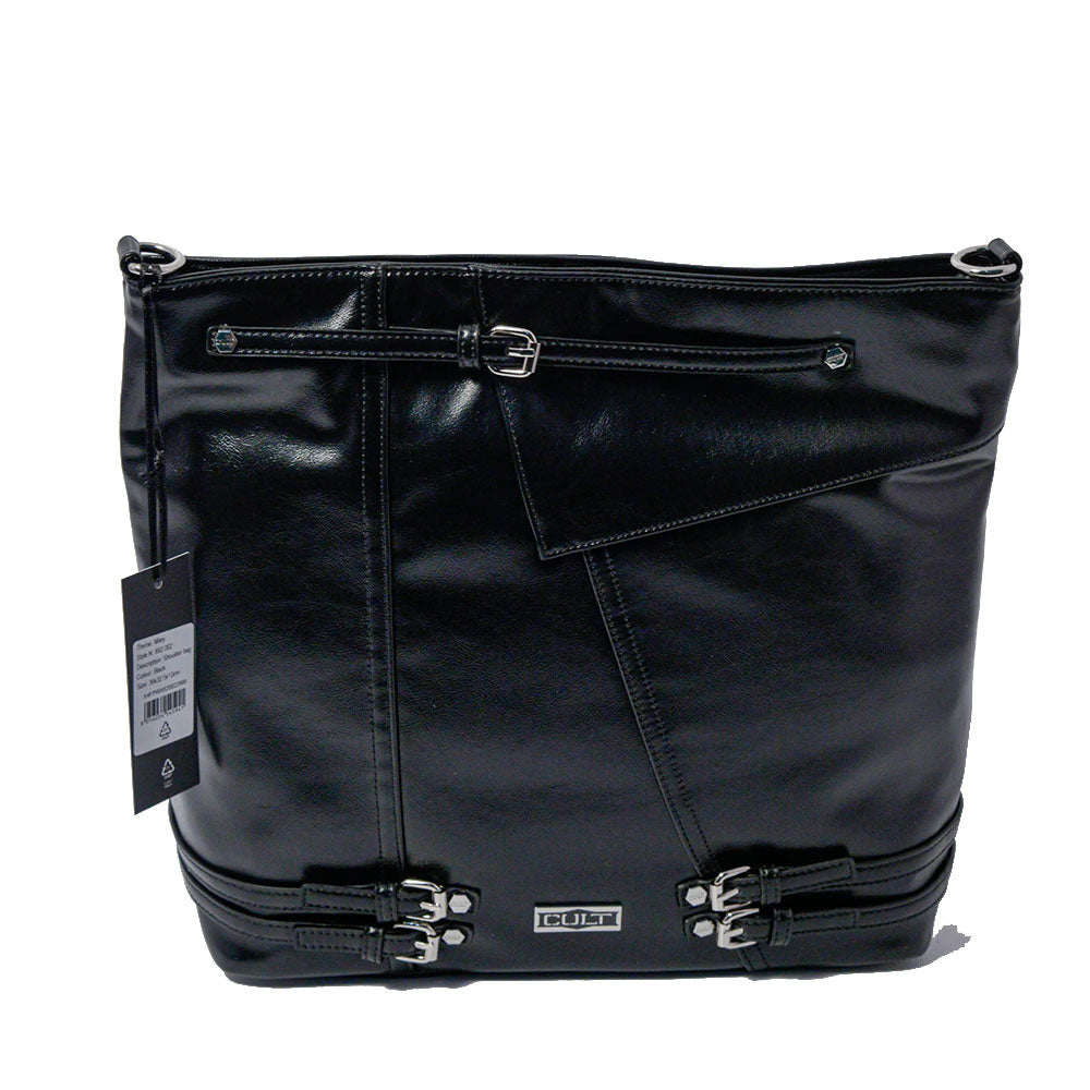 Borsa Donna a Spalla CULT linea Miley Lucida Nera