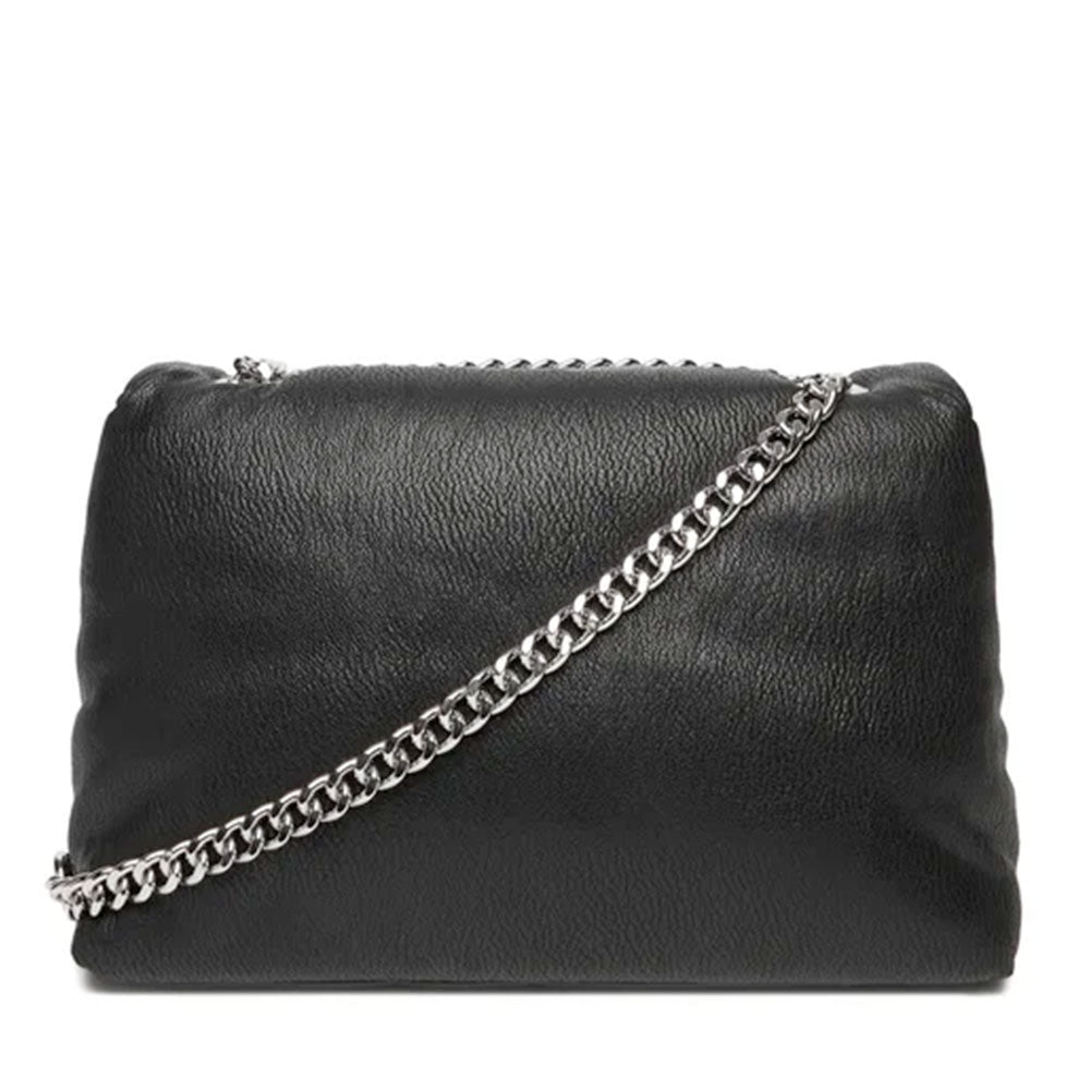 Damen-Umhängetasche ARMANI EXCHANGE Modell Victoria M mit Überschlag in Schwarz