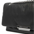 Damen-Umhängetasche ARMANI EXCHANGE Modell Victoria M mit Überschlag in Schwarz