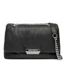 Damen-Umhängetasche ARMANI EXCHANGE Modell Victoria M mit Überschlag in Schwarz