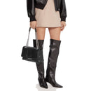 Damen-Umhängetasche ARMANI EXCHANGE Modell Victoria M mit Überschlag in Schwarz