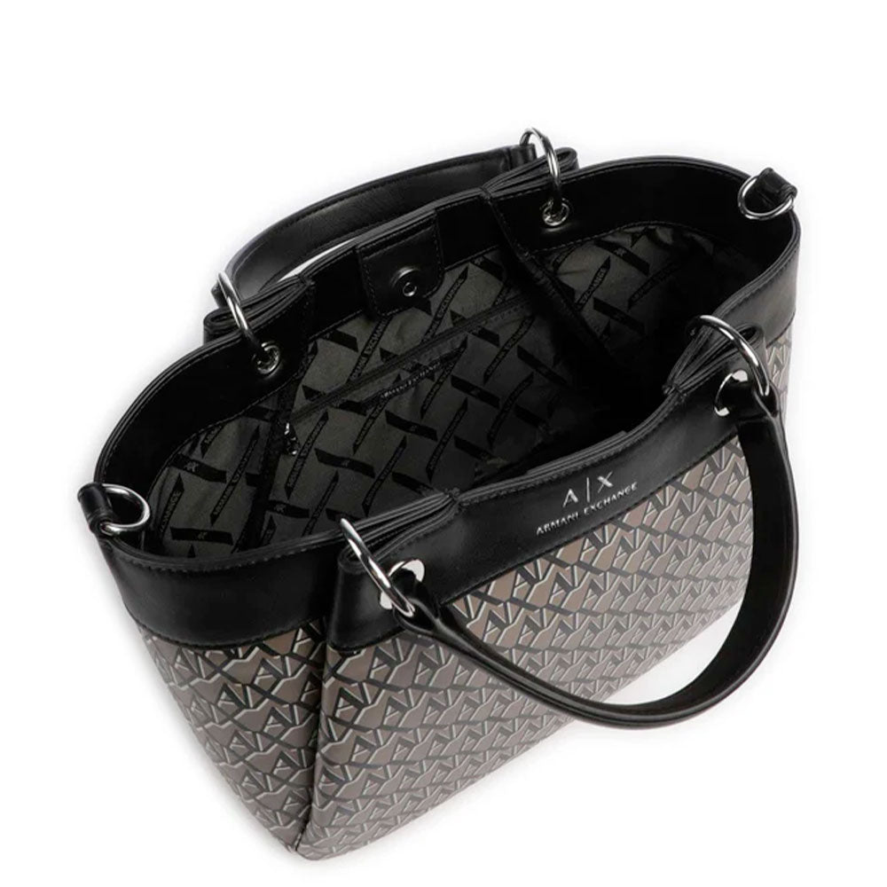Borsa Donna a Mano con Tracolla ARMANI EXCHANGE colore Brown Bass - Black Linea Wave