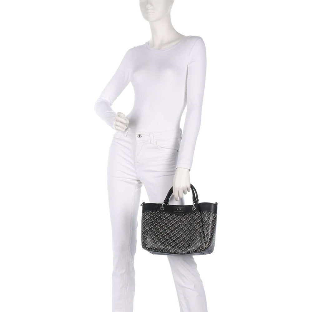 Borsa Donna a Mano con Tracolla ARMANI EXCHANGE colore Nero - Nero Linea Wave