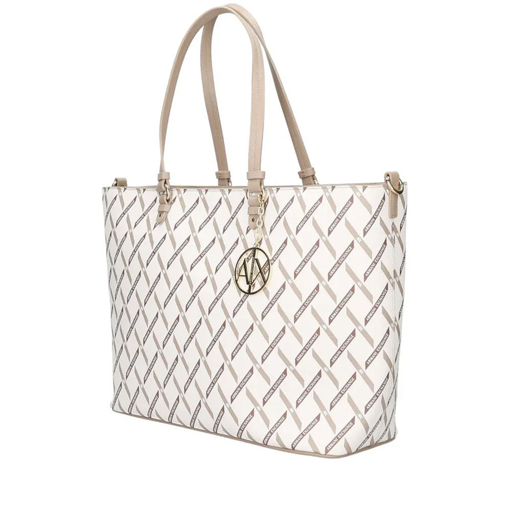 Borsa Donna Shopper a Spalla ARMANI EXCHANGE colore Off White - Sand